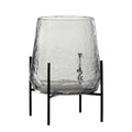 Vaso Em Vidro Maetelado C/ Suporte 26cm