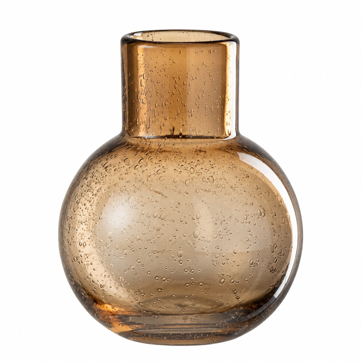 Vaso de Vidro Ambar 19cm