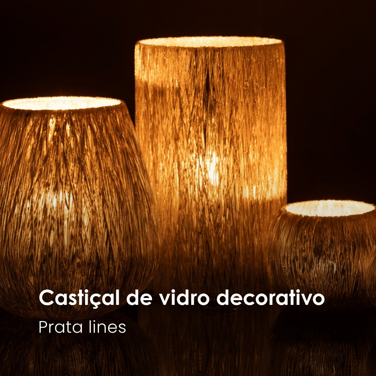 Vaso Lines Em Vidro 21cm