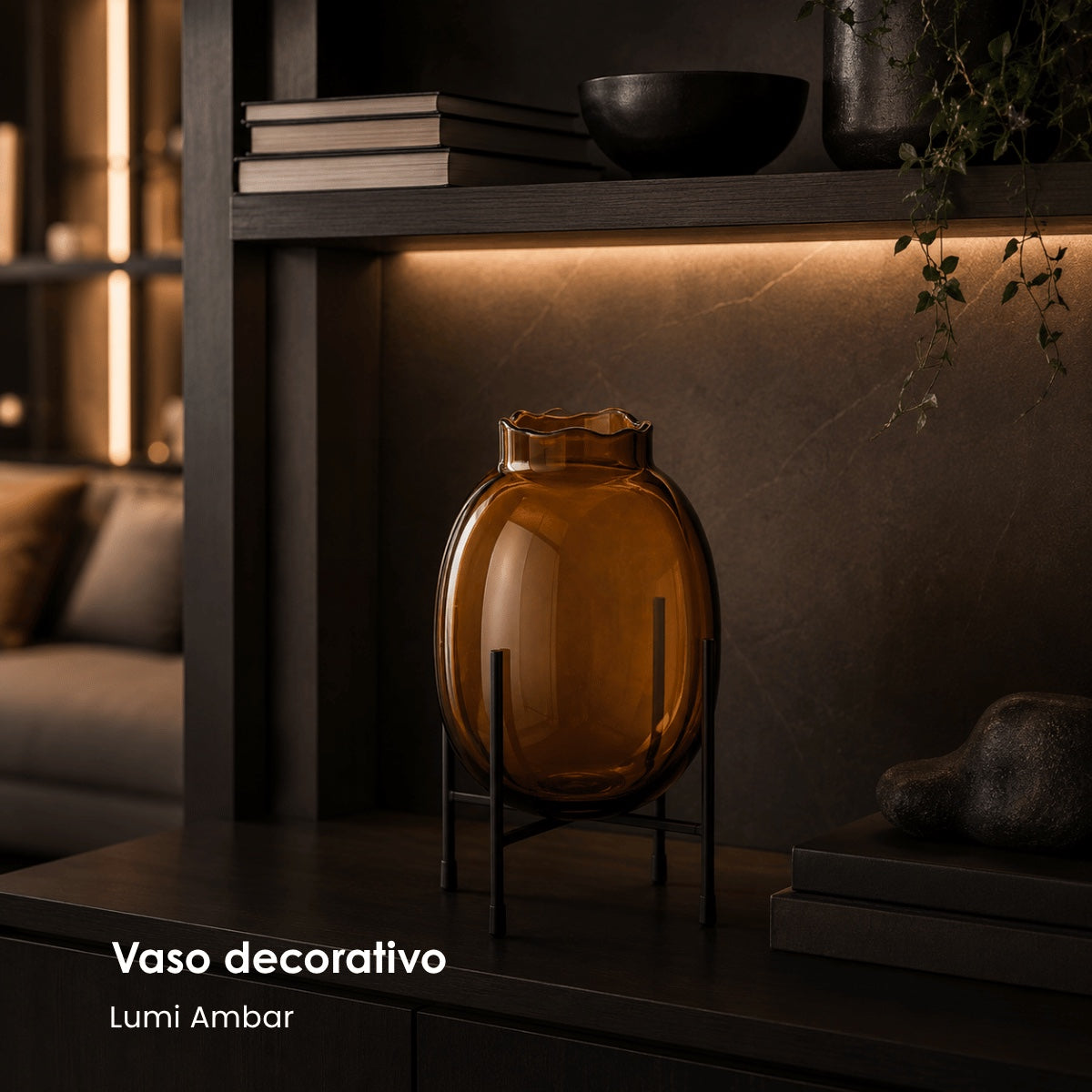 Vaso Lumi Ambar 39cm
