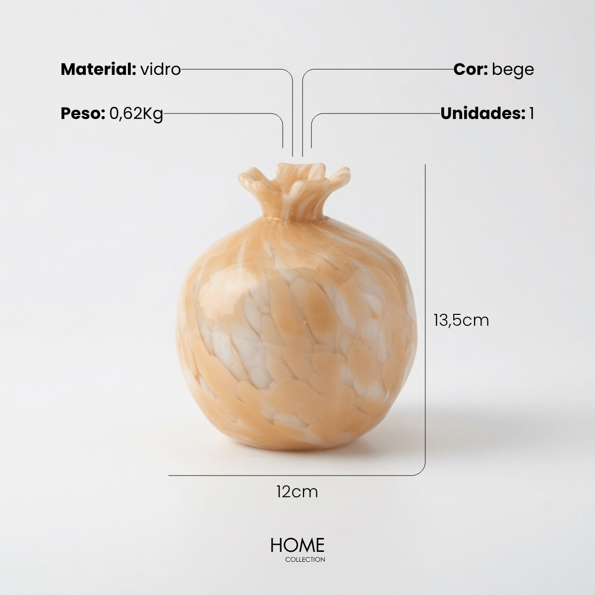 Vaso Melissa Bege 14cm