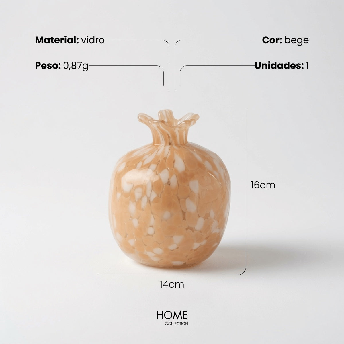 Vaso Melissa Bege 16cm