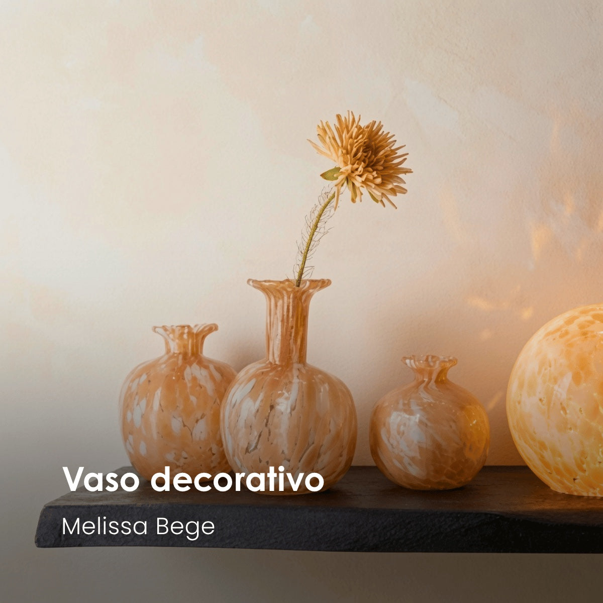 Vaso Melissa Bege 23cm