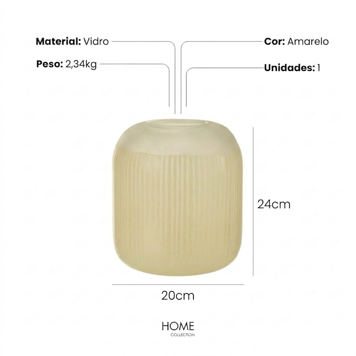 Vaso Stripes Bege 20X24cm