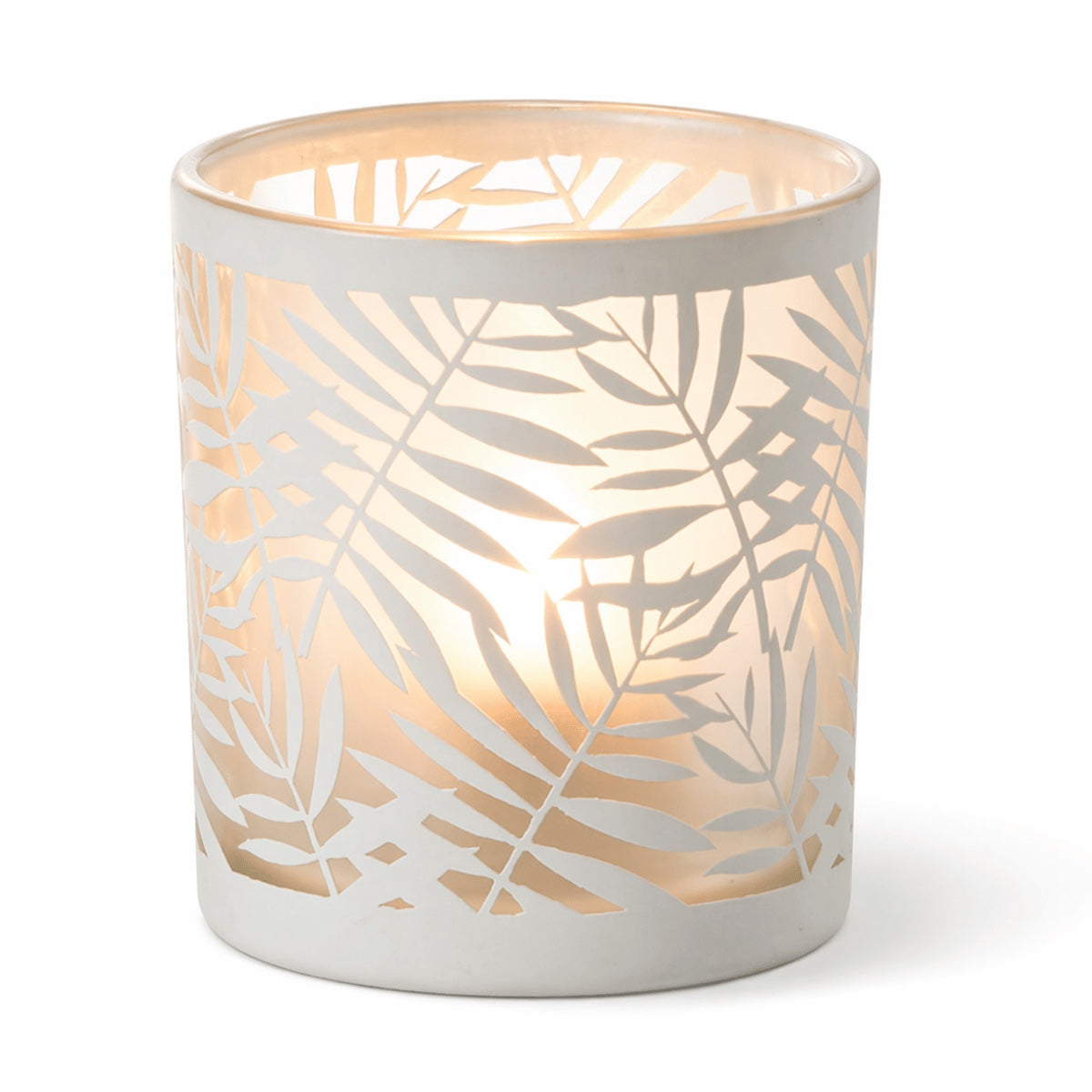 Castical Folhas Branco 8cm
