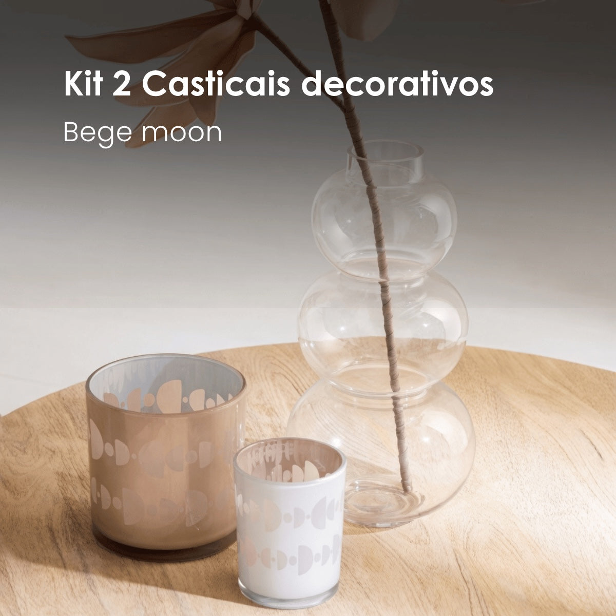 Jg. 2 Castiçais Moon 13cm