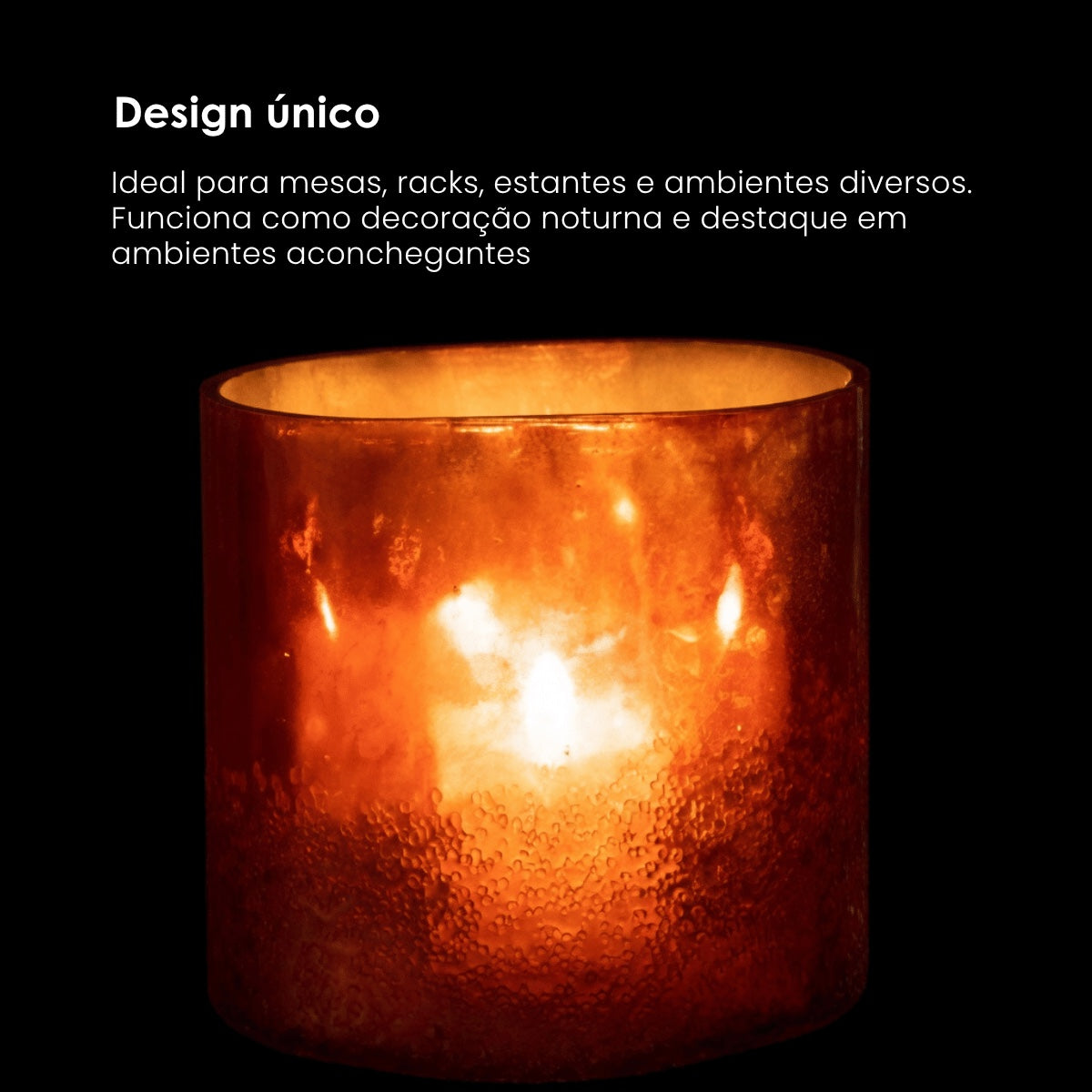 Vaso Mirror Dourado Em Vidro 14cm