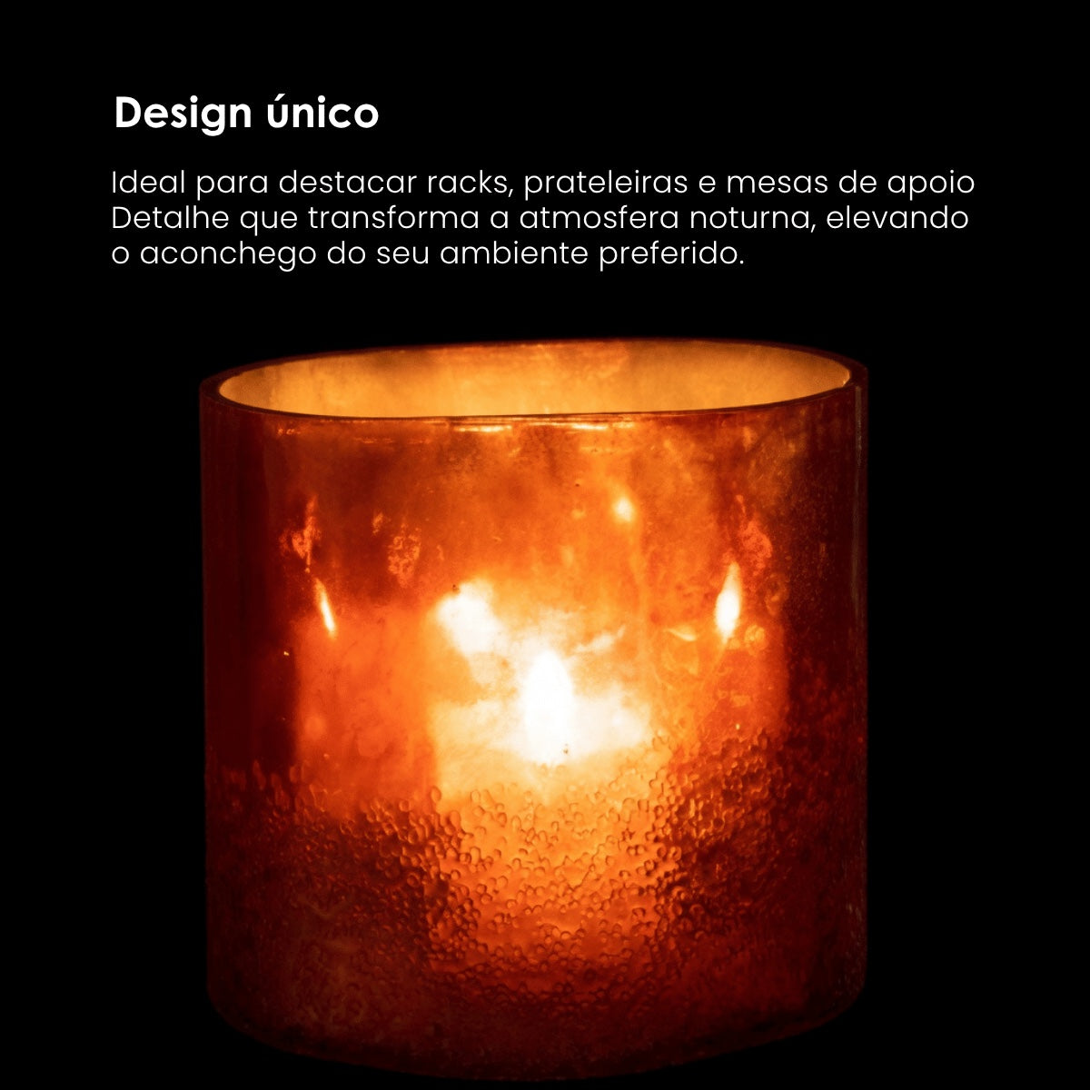 Vaso Mirror Dourado Em Vidro 20cm