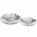 Jg. 2 Centros Prata Em Aluminio 33/43cm