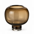 Vaso Marrom Em Vidro 14cm