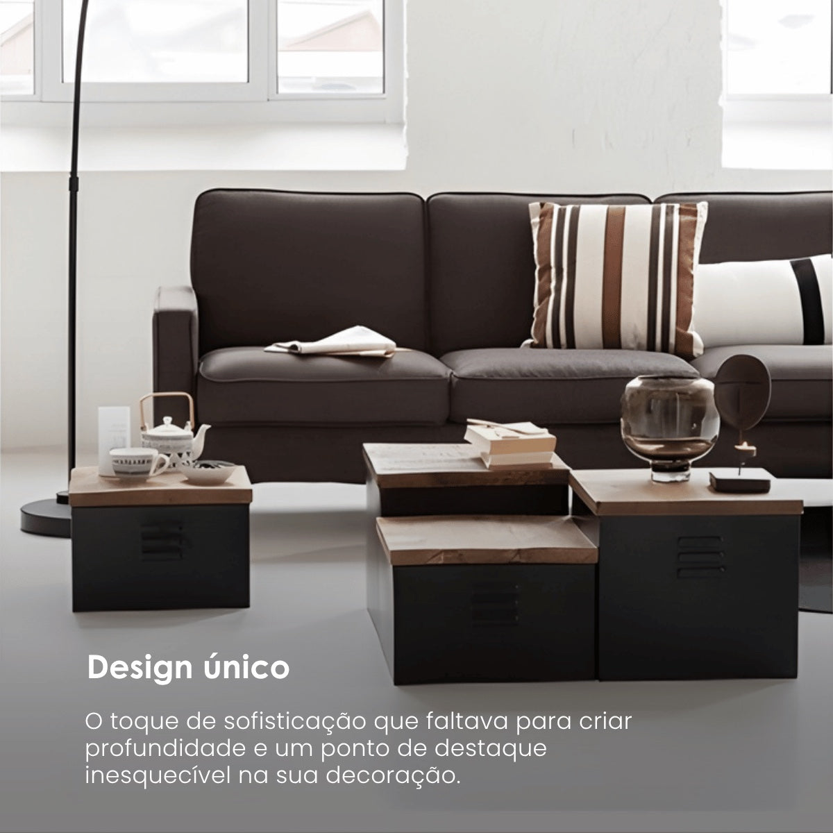 Vaso Marrom Em Vidro 20cm