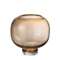 Vaso de Vidro Marrom Claro 20cm