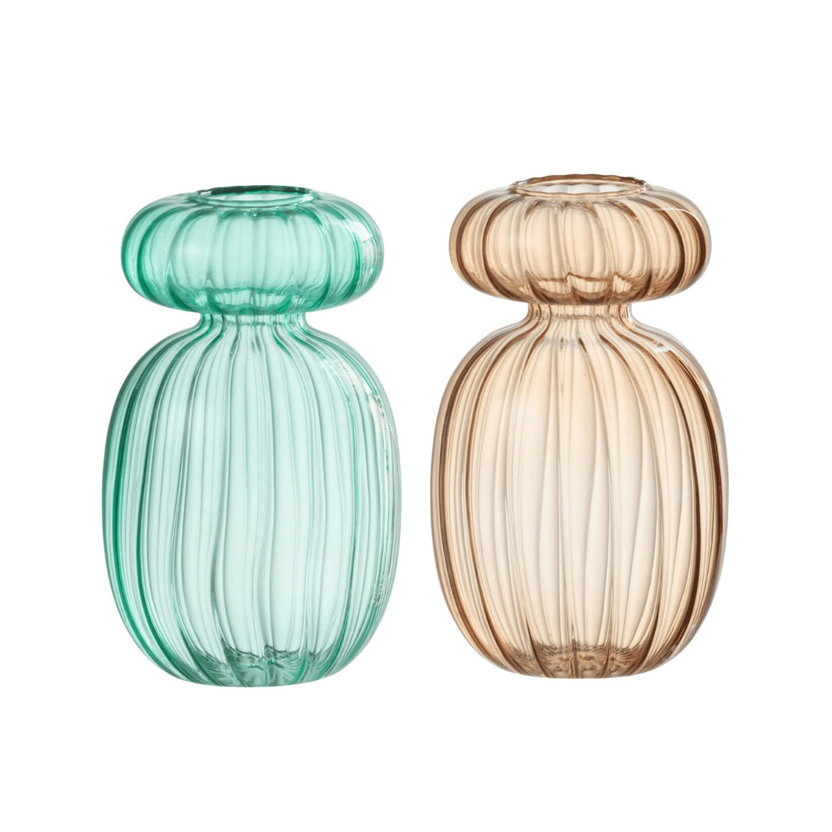 Jg. 2 Vasos Michel Verde/Ambar 13cm