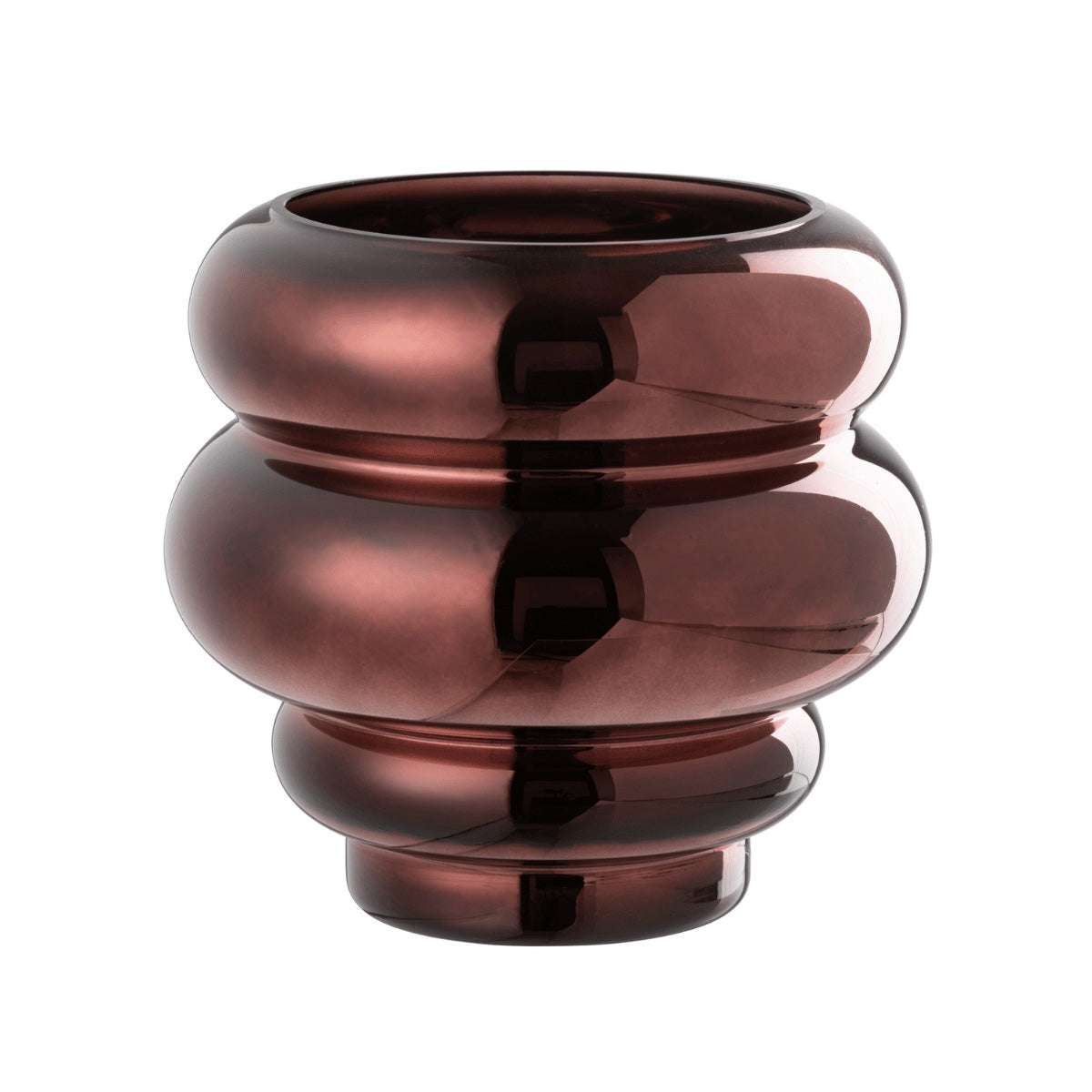 Vaso Layer Marrom Metalico 20cm