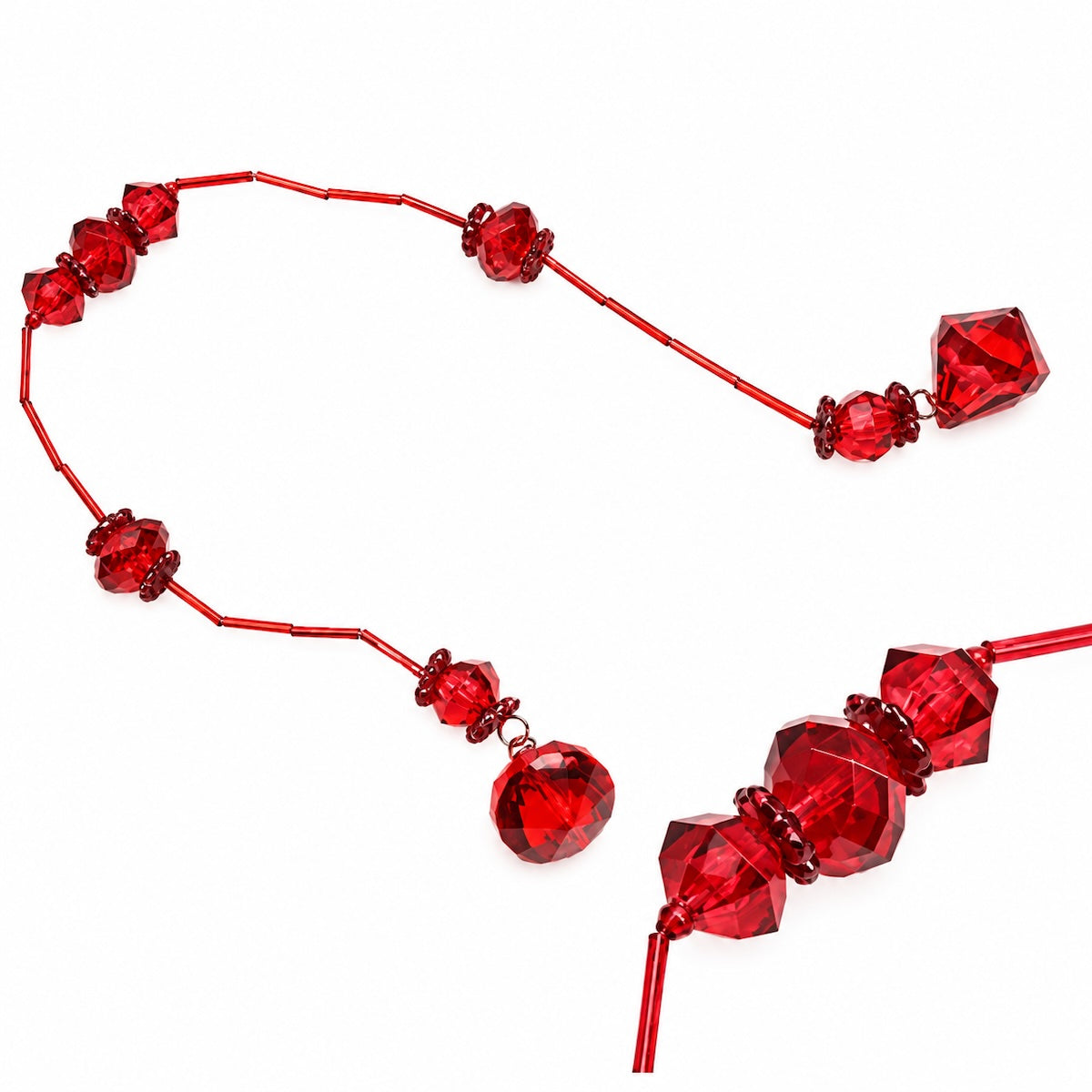 Festão Vermelho C/ Grânulos P/ Natal