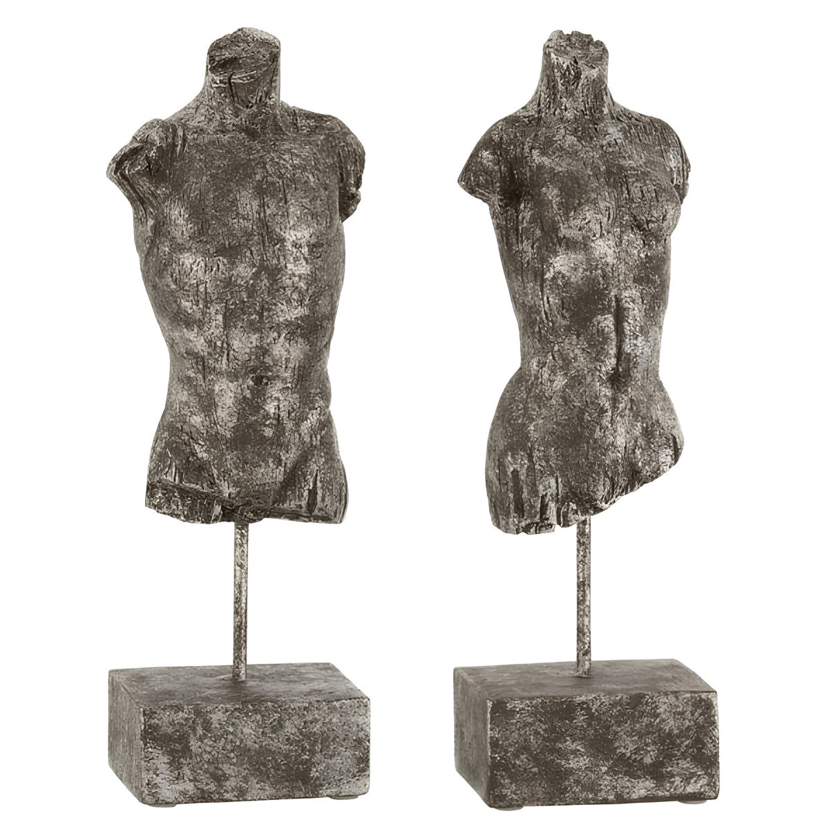 Jg. 2 Esculturas Busto H/m 31cm