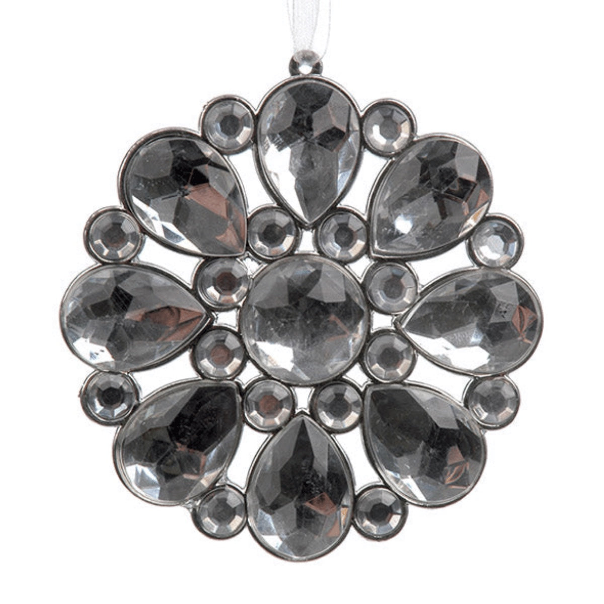 Enfeite Flor Em Cristal 9cm