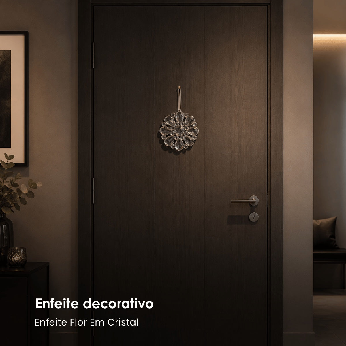 Enfeite Flor Em Cristal 9cm