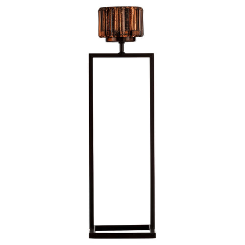Castical Right Em Vidro Marrom C/ Suporte Em Metal 42cm