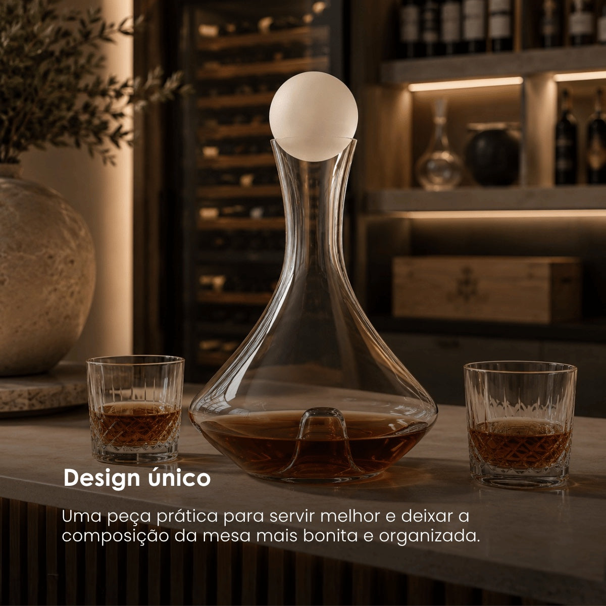 Decanter Gota C/ Tampa 20X32cm