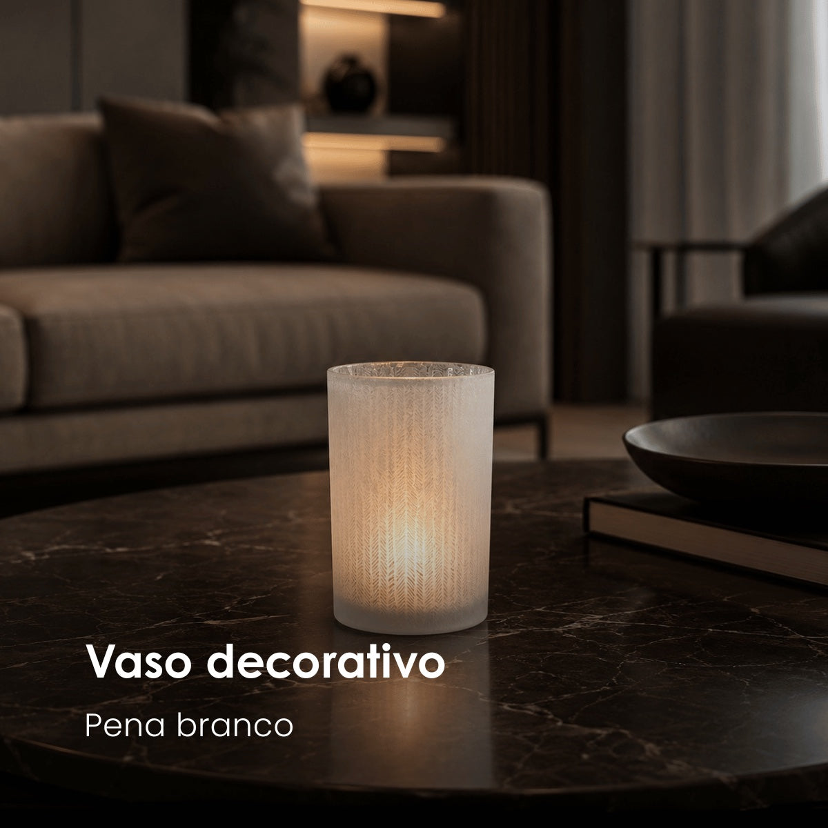 Vaso Pena Branco 12x18cm