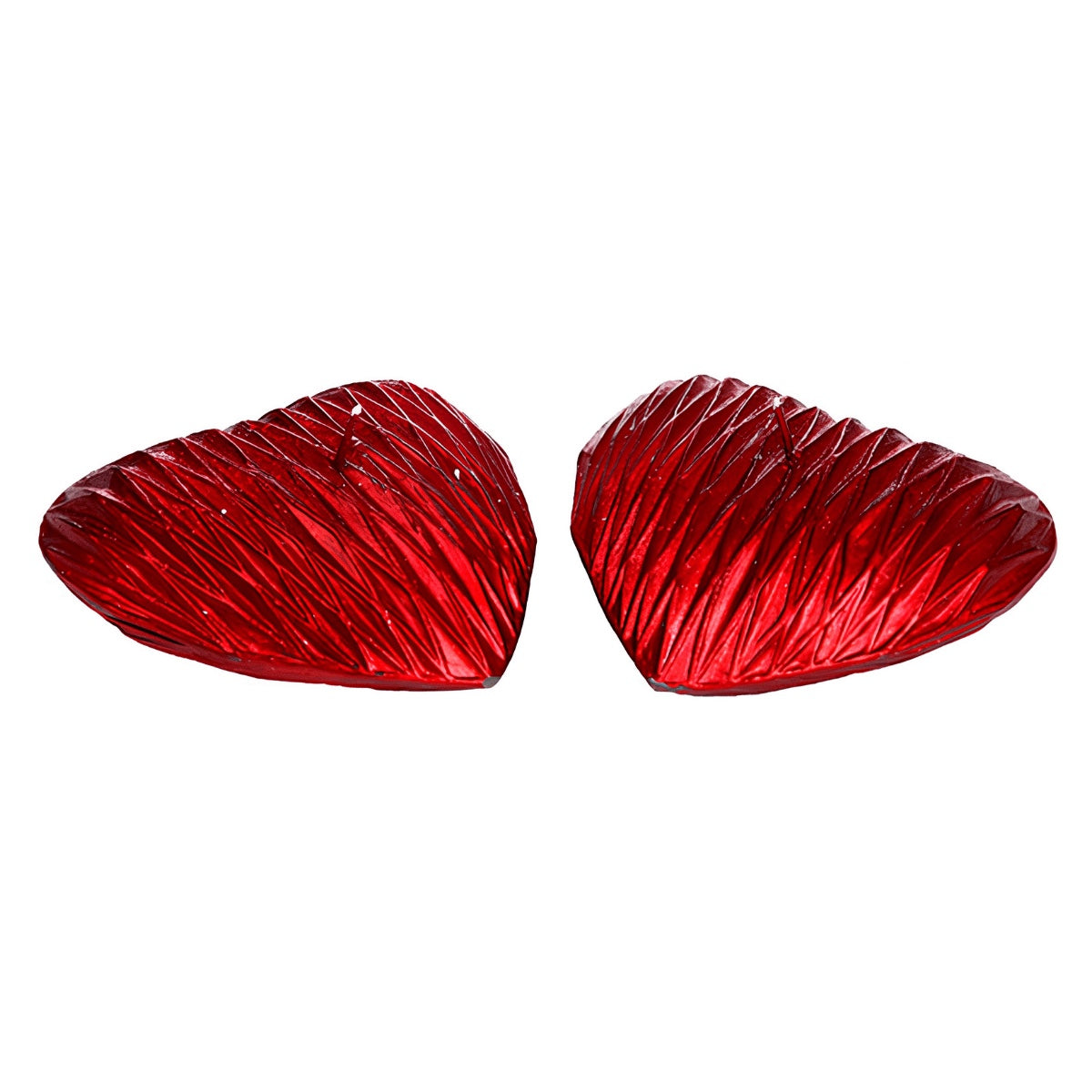 Jg. 2 Velas Coração Vermelho 10cm