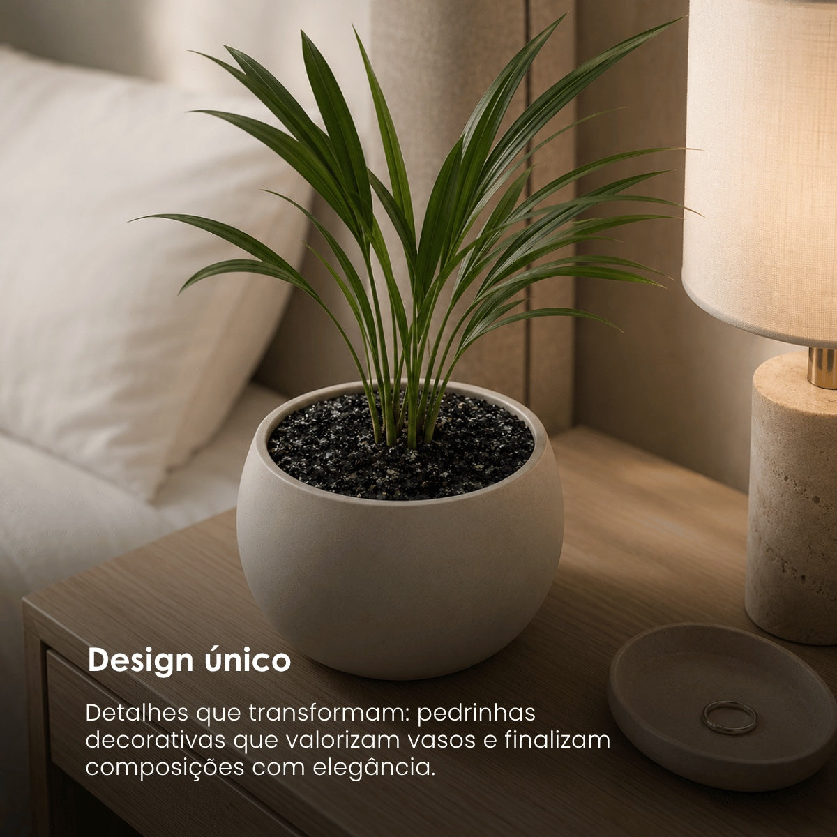 Tubo Pedrinhas Decorativas Pretas