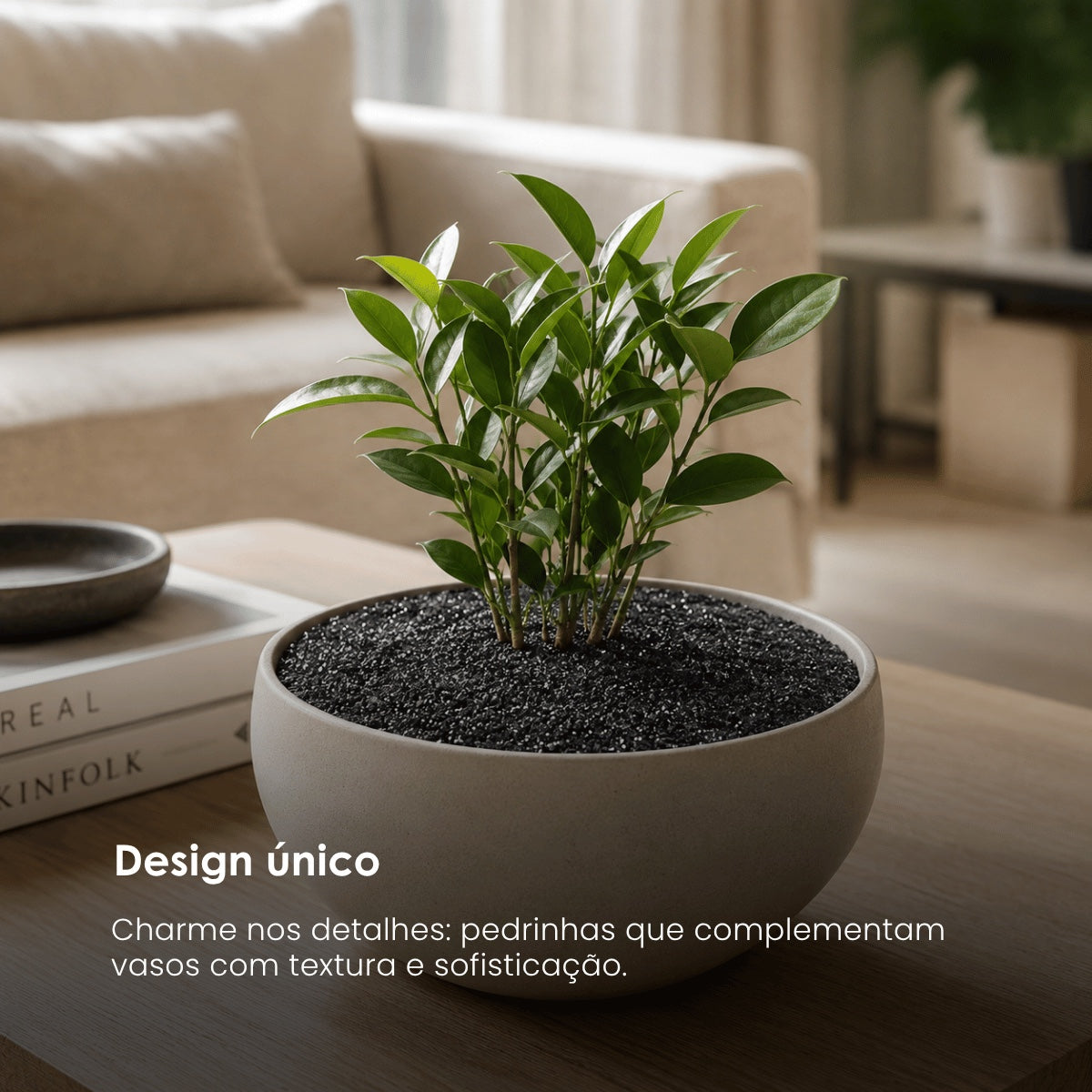 Tubo Pedrinhas Decorativas Cinzas