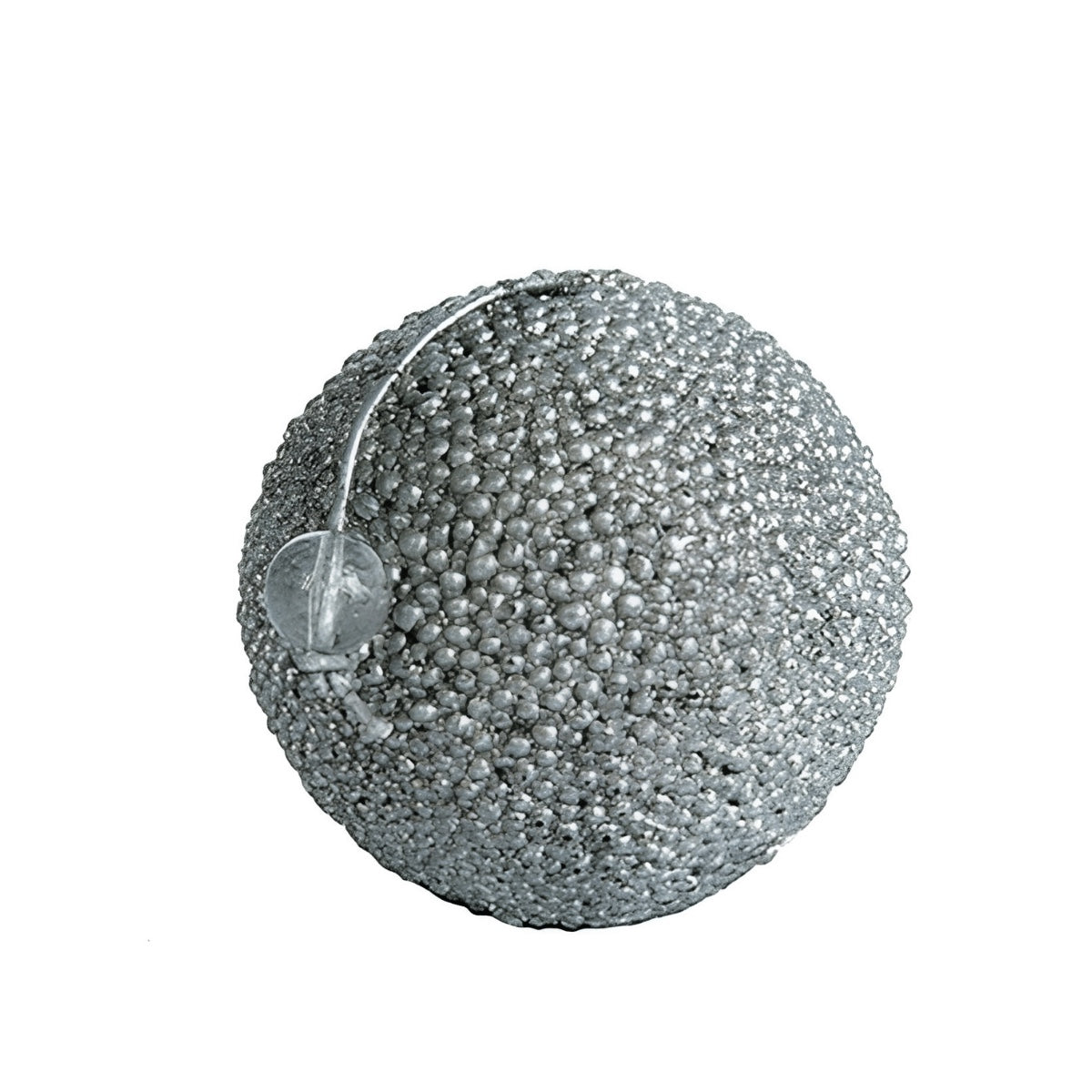 Vela Bola Prata De Natal 8cm