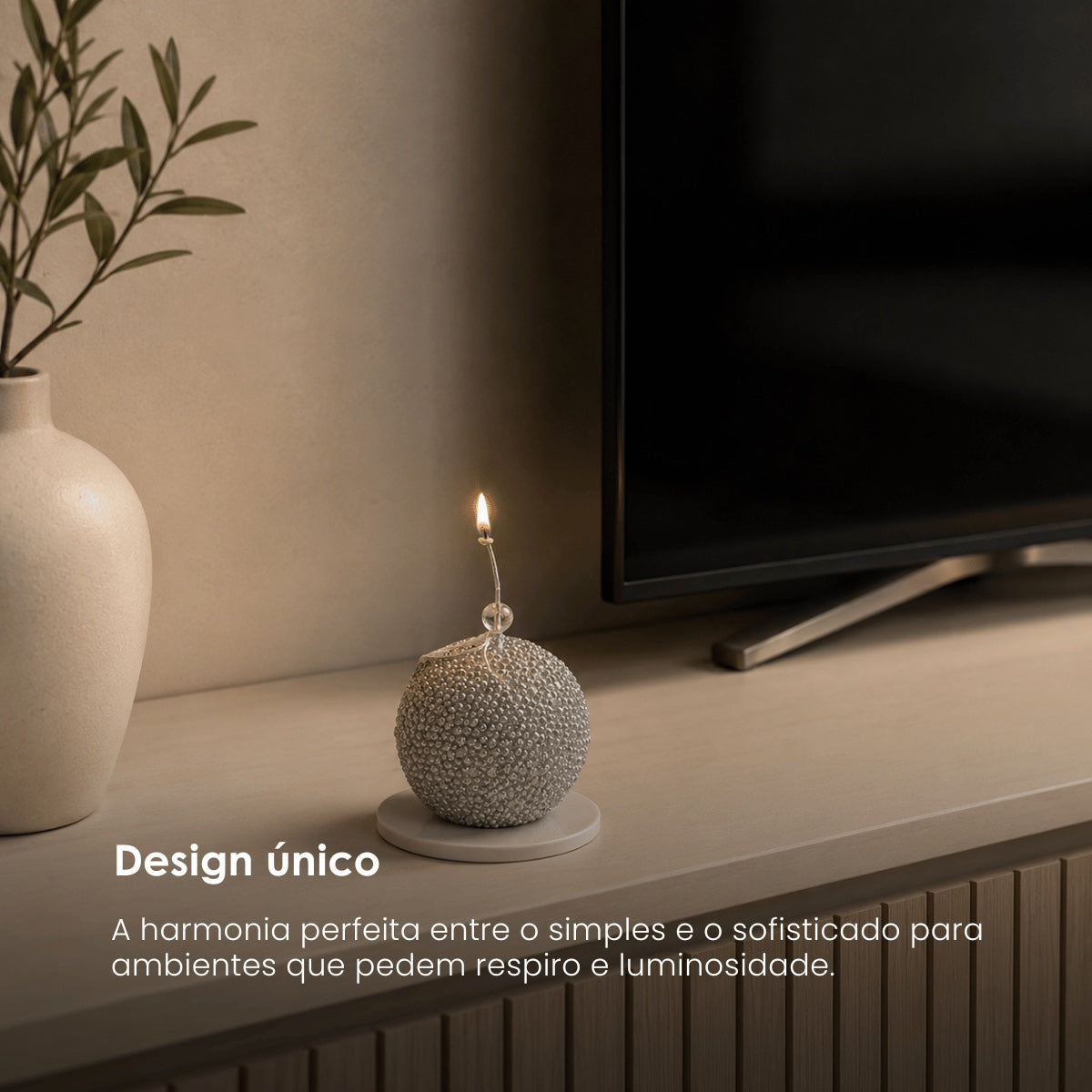 Vela Bola De Natal 6,5cm