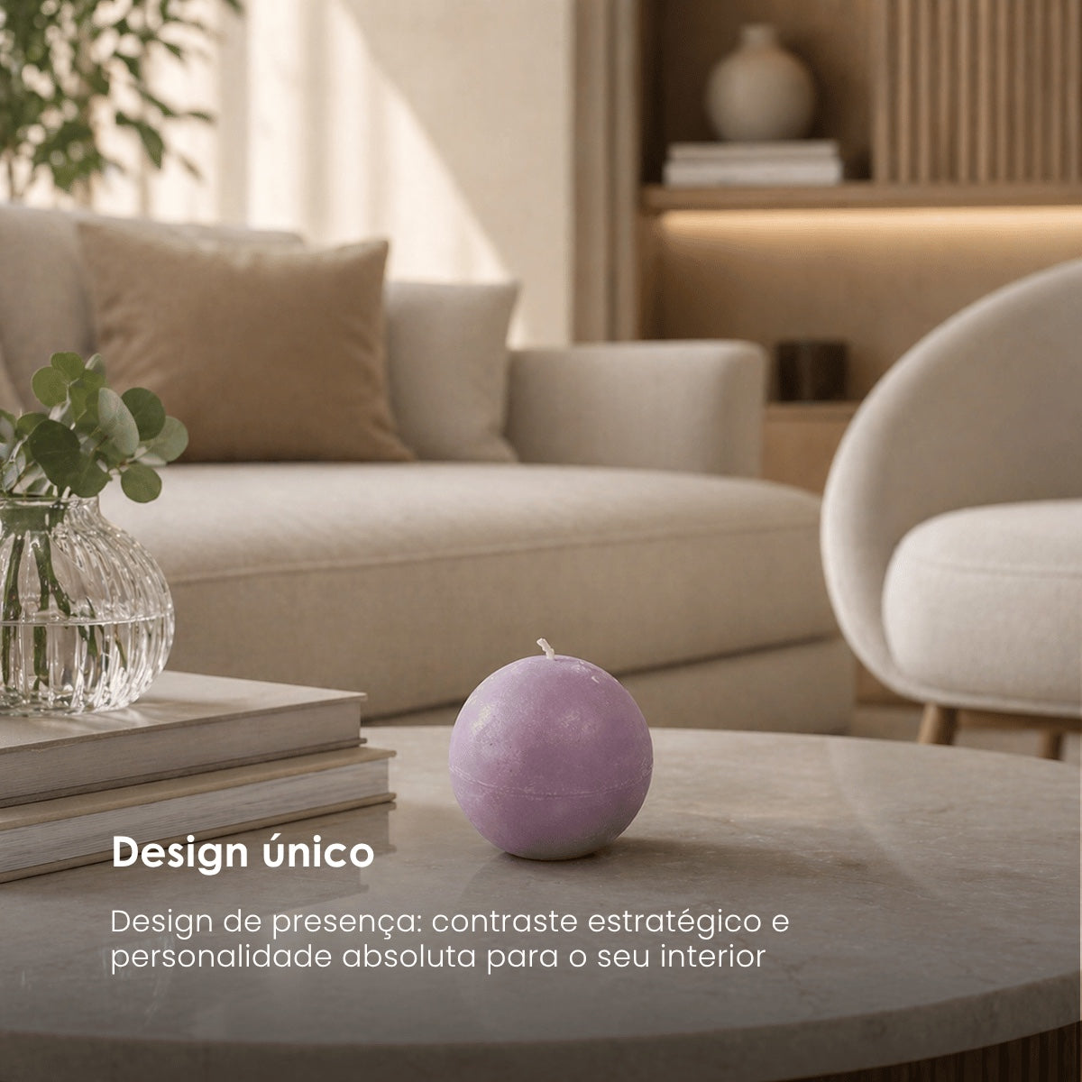 Vela Redonda Lavanda 6,5cm - 16h