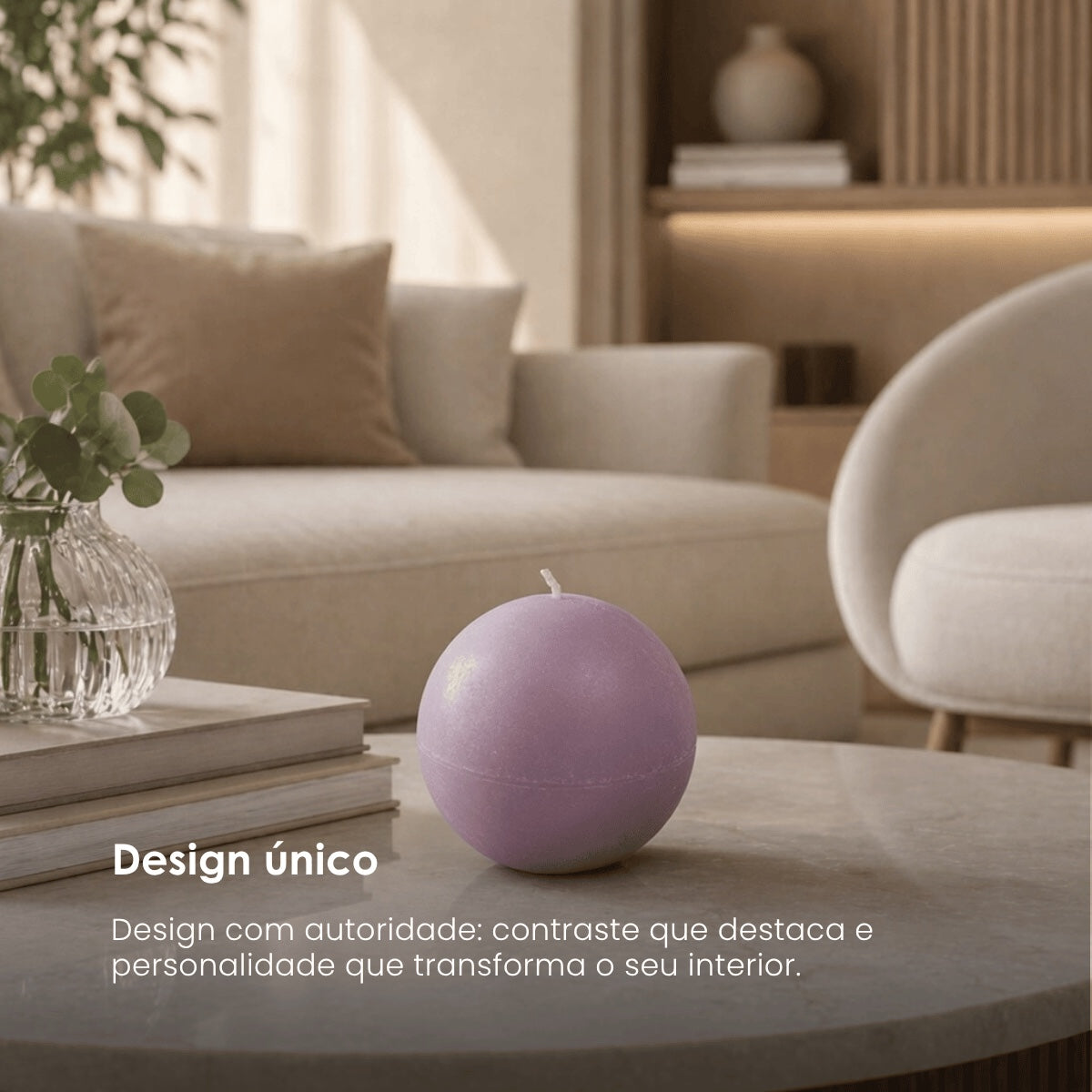 Vela Redonda Lavanda 7,5cm - 24h