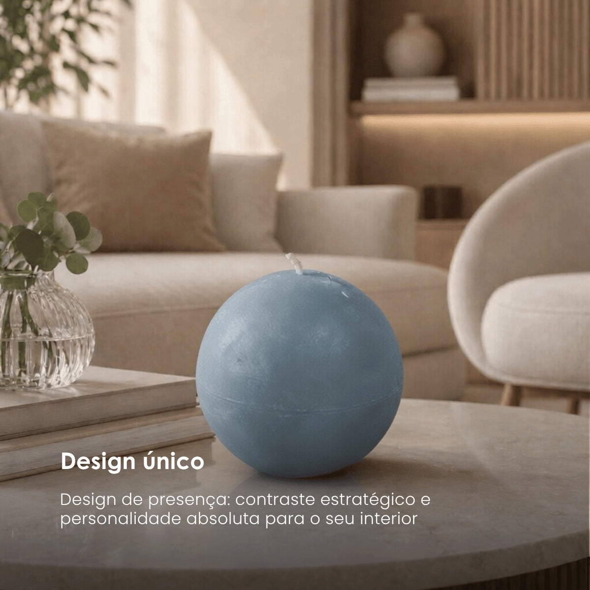 Vela Redonda Azul 8,5cm - 40h