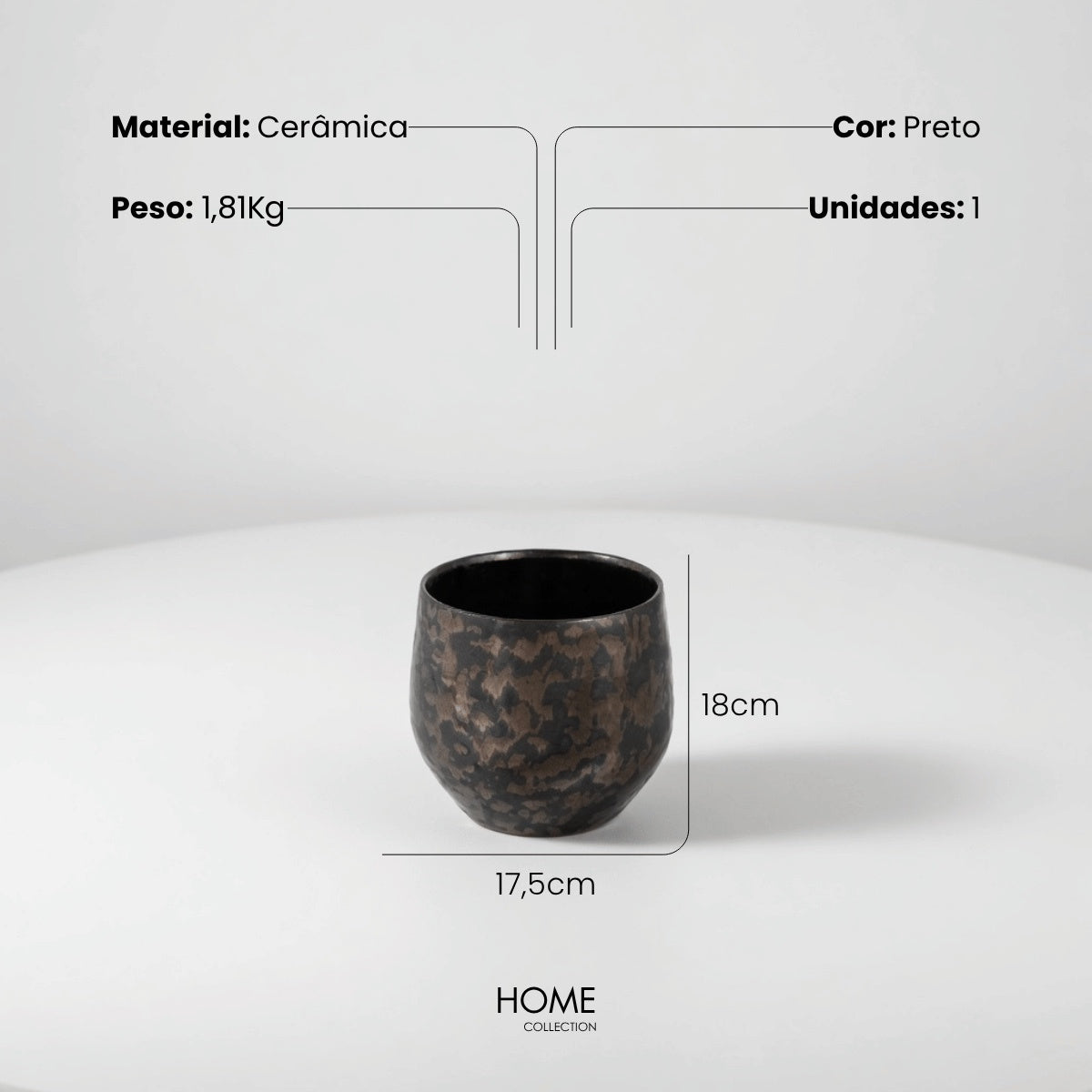 Cachepot Smokey 18cm
