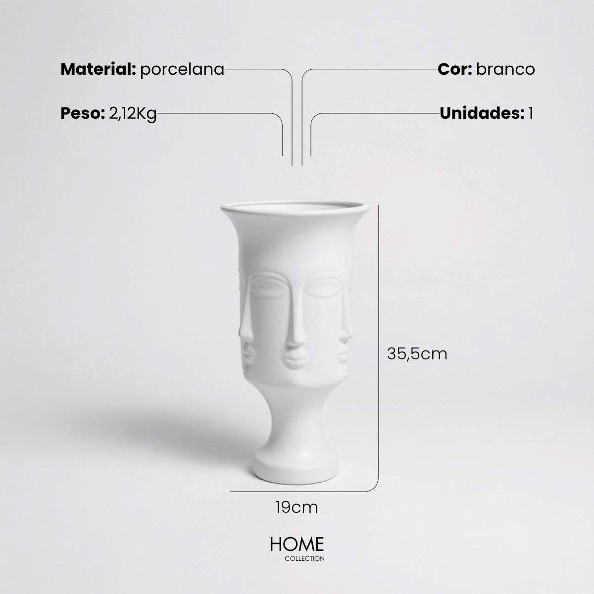 Vaso Faces 35cm