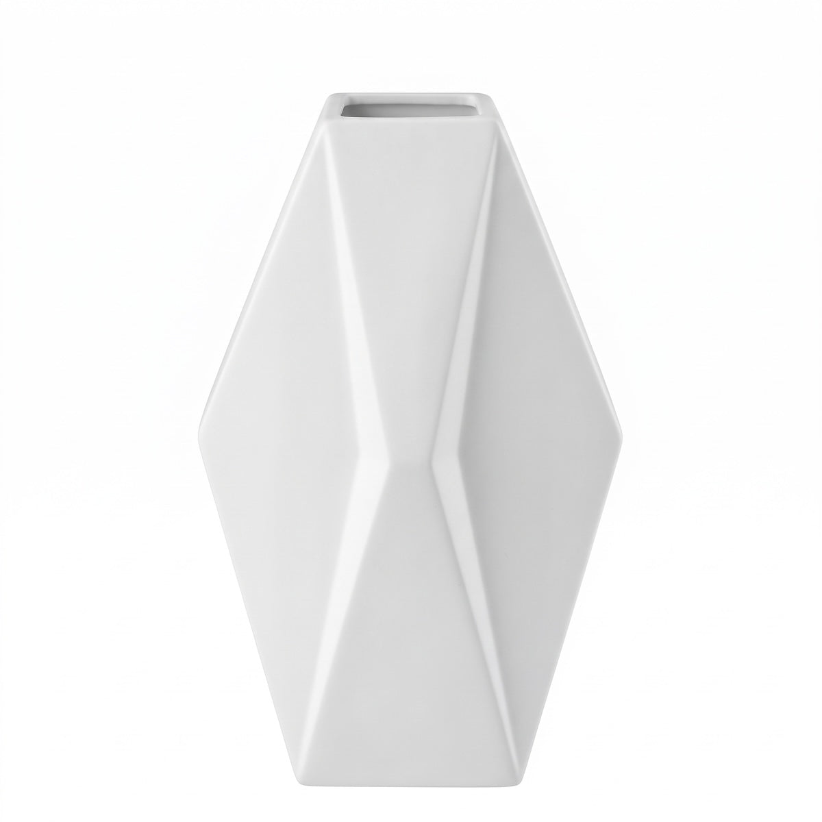 Vaso Losango Branco 45cm