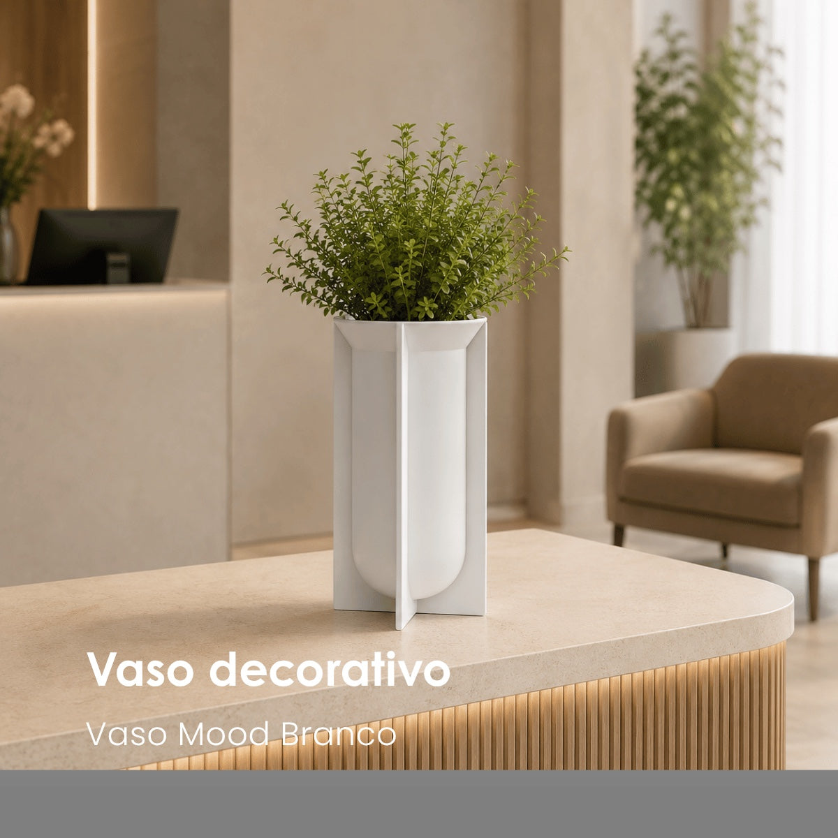 Vaso Mood Branco 33cm