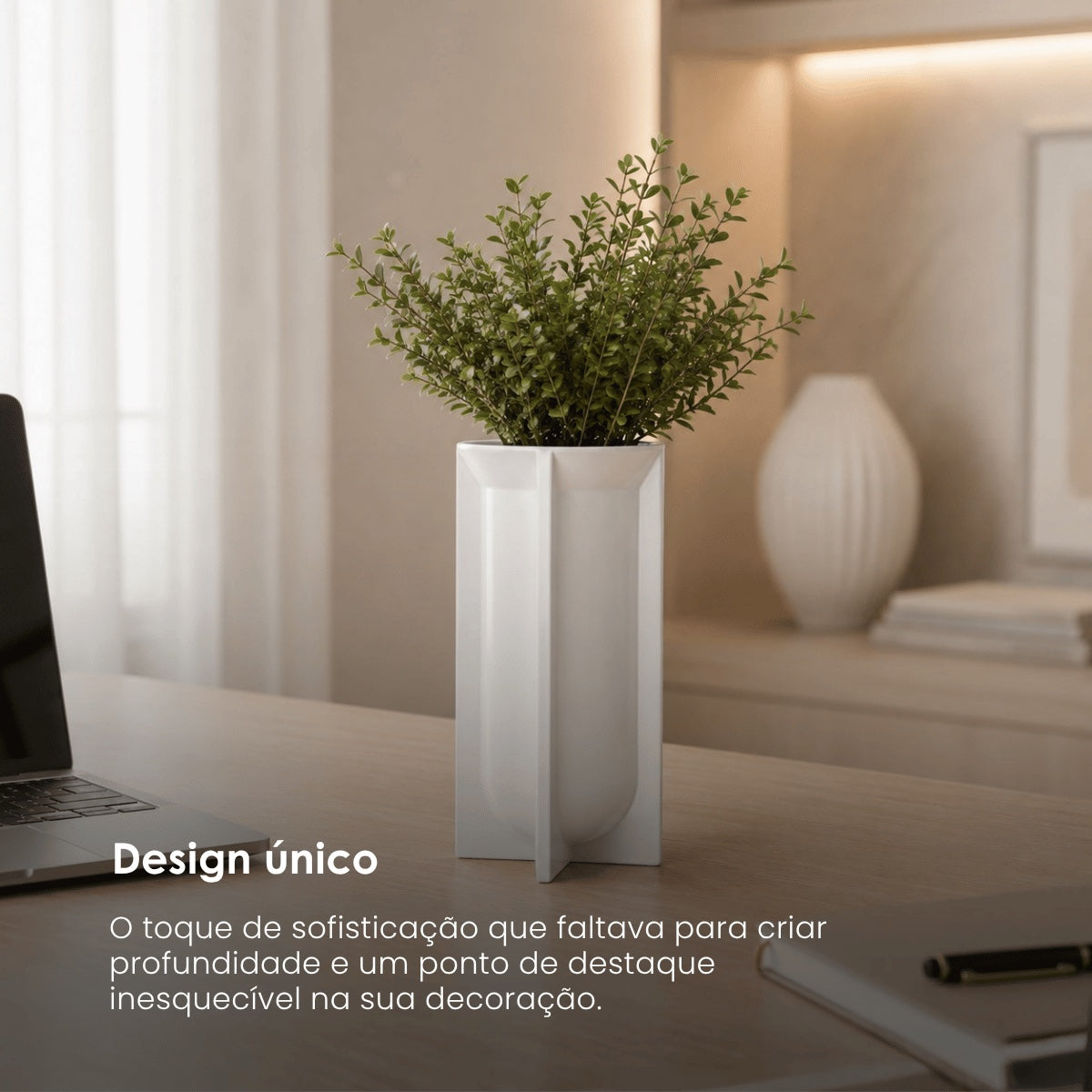 Vaso Mood Branco 33cm