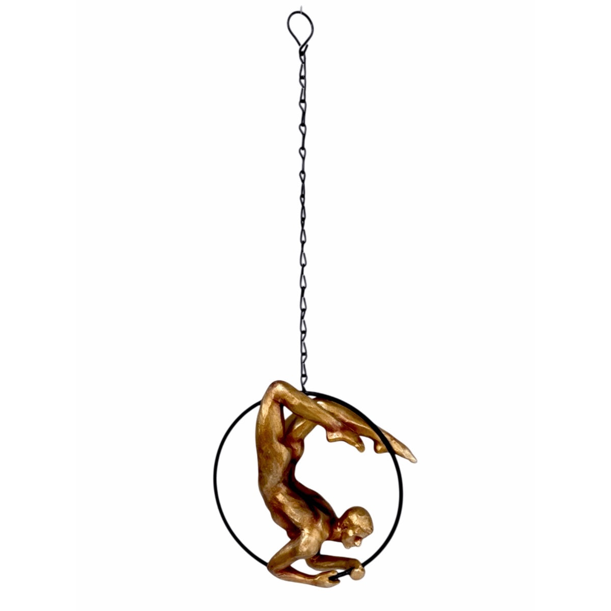 Escultura Acrobata Na Argola 20cm
