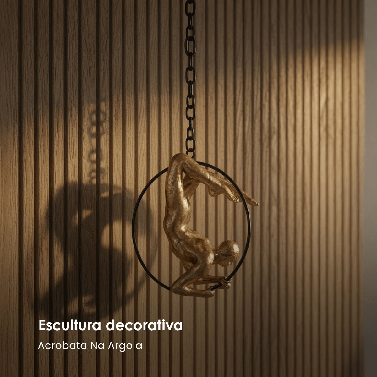 Escultura Acrobata Na Argola 20cm