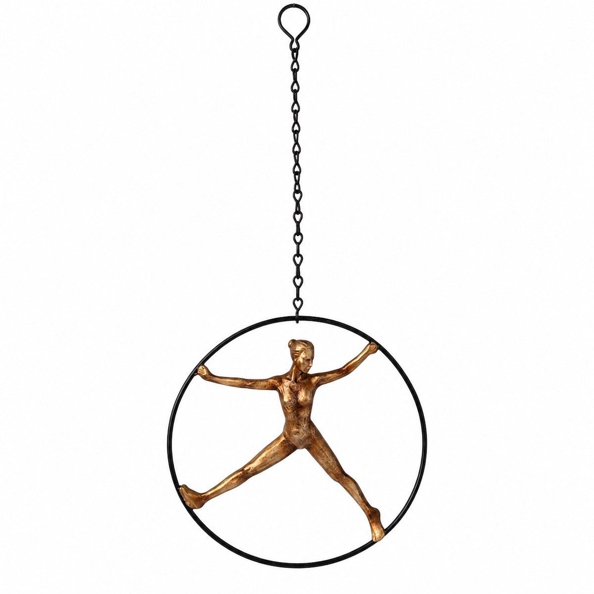 Escultura Acrobata Na Argola 22cm