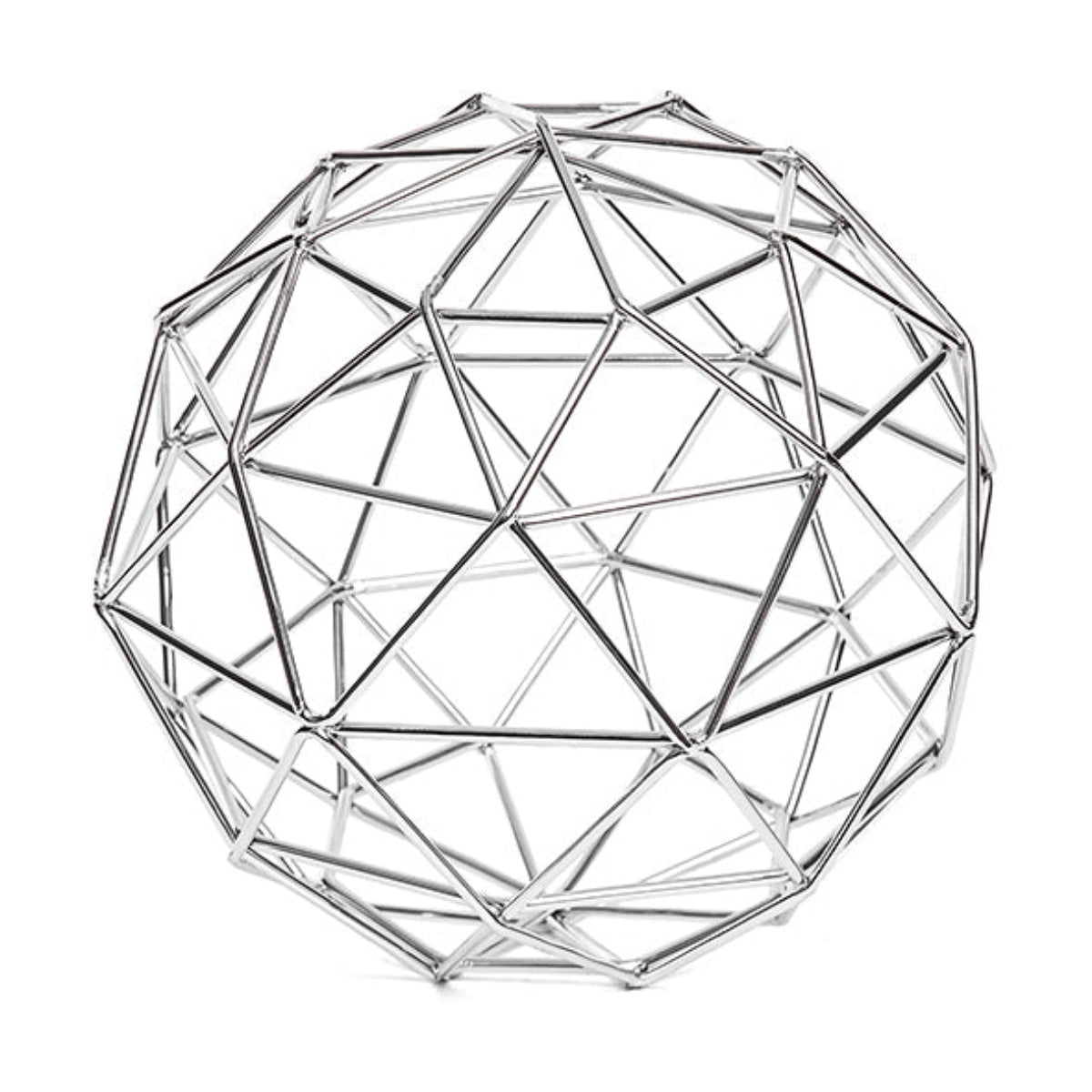 Escultura Geom Aramada Prata 15cm