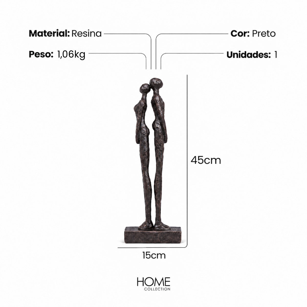 Escultura Casal 45cm