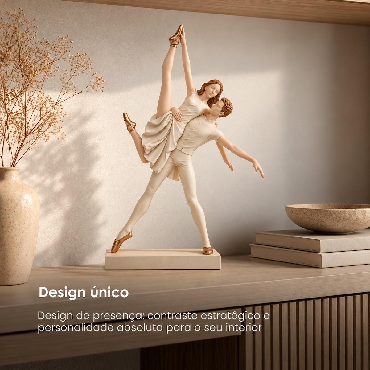 Escultura Casal Bailarinos 35cm