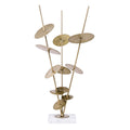 Escultura Discos Na Base Marmorizada 42cm
