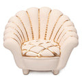 Escultura Mini Poltrona Pétala Creme 13cm