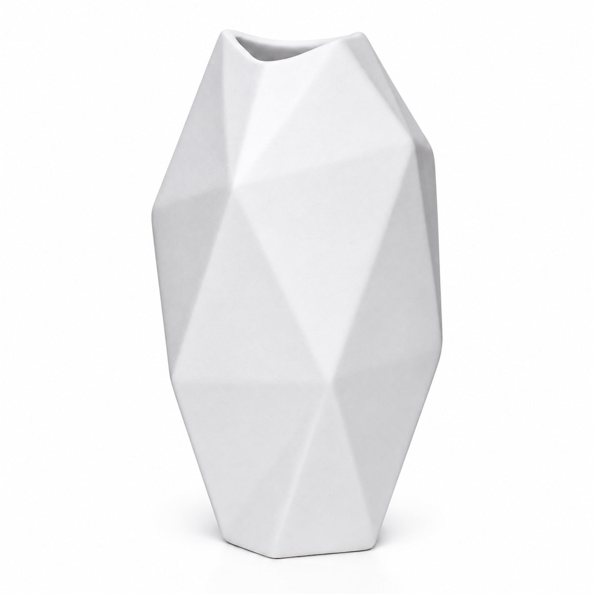 Vaso Facet Branco 20cm