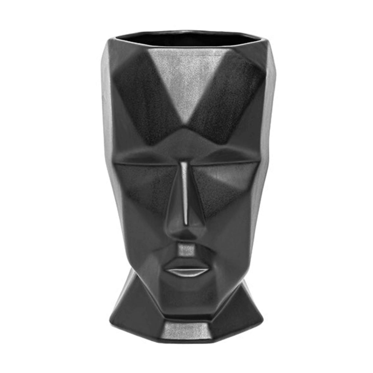 Vaso Face Preto 29cm