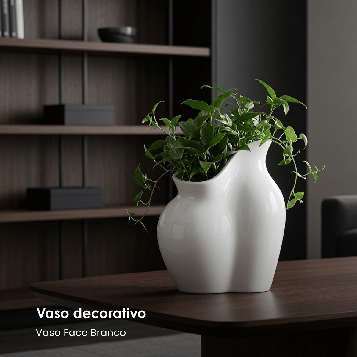 Vaso Curva Branco 27cm