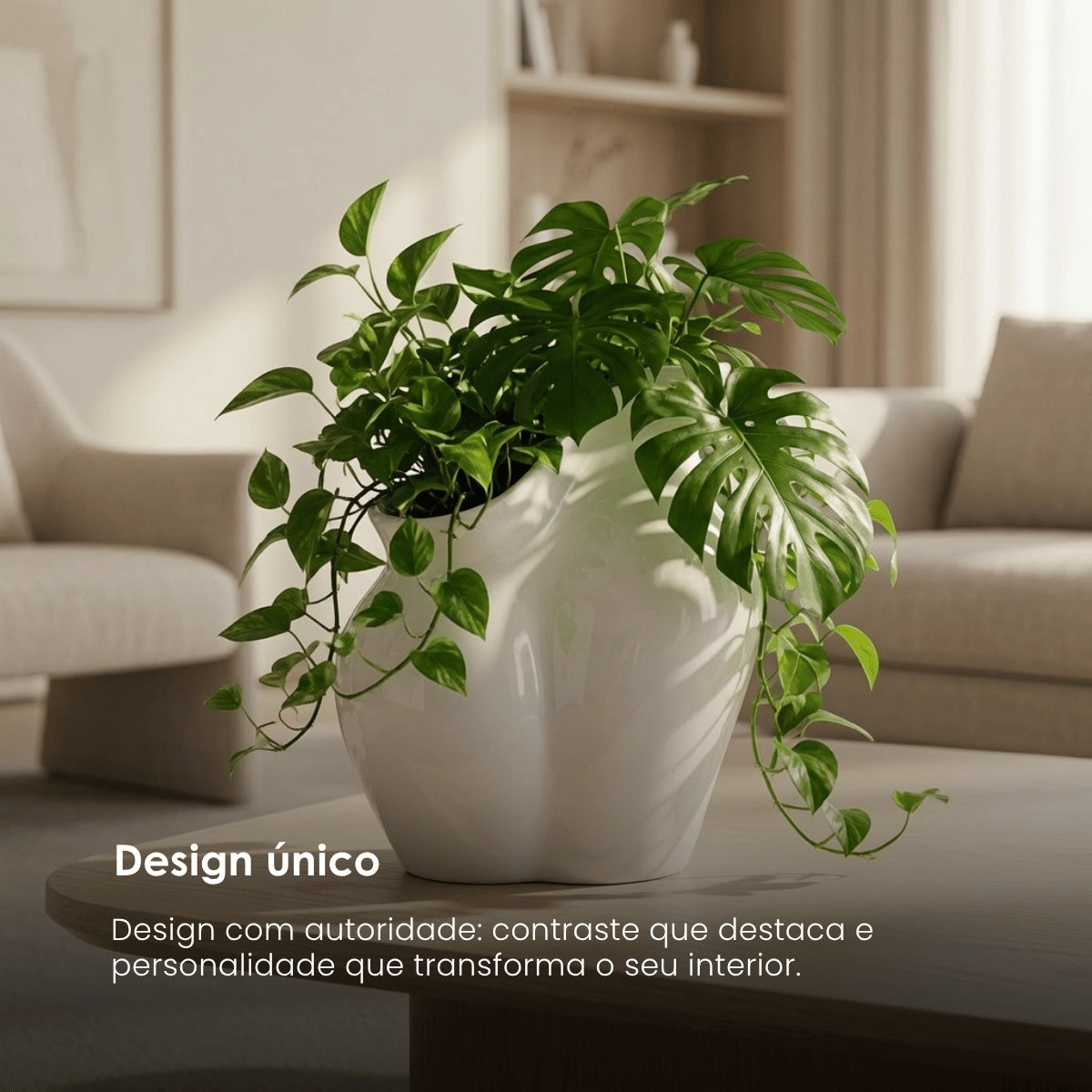 Vaso Curva Branco 27cm